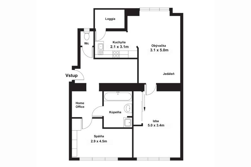 Sale Two bedroom apartment, Two bedroom apartment, Karadžičova, Bratis